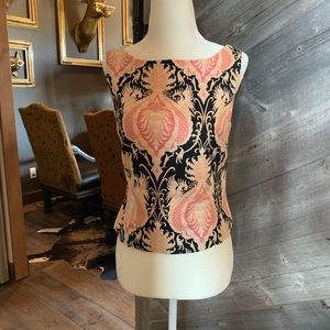 Trina Turk Sleeveless Top Damask Tank